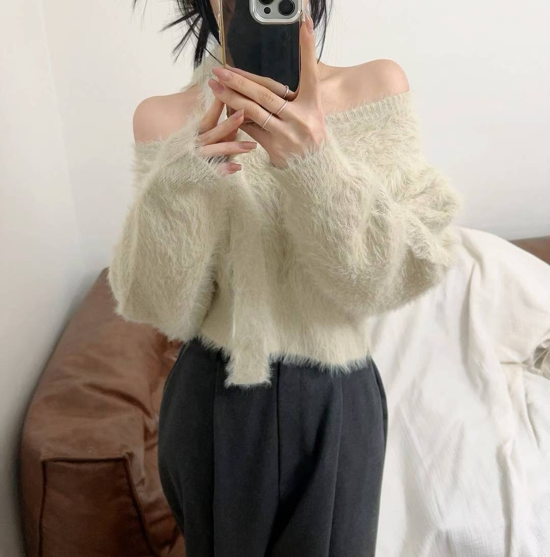 KITSCH韓國代購㊣女士新款真品職業熱賣時尚休閑針織衫含脖帶KITSCH針織衫圖色3