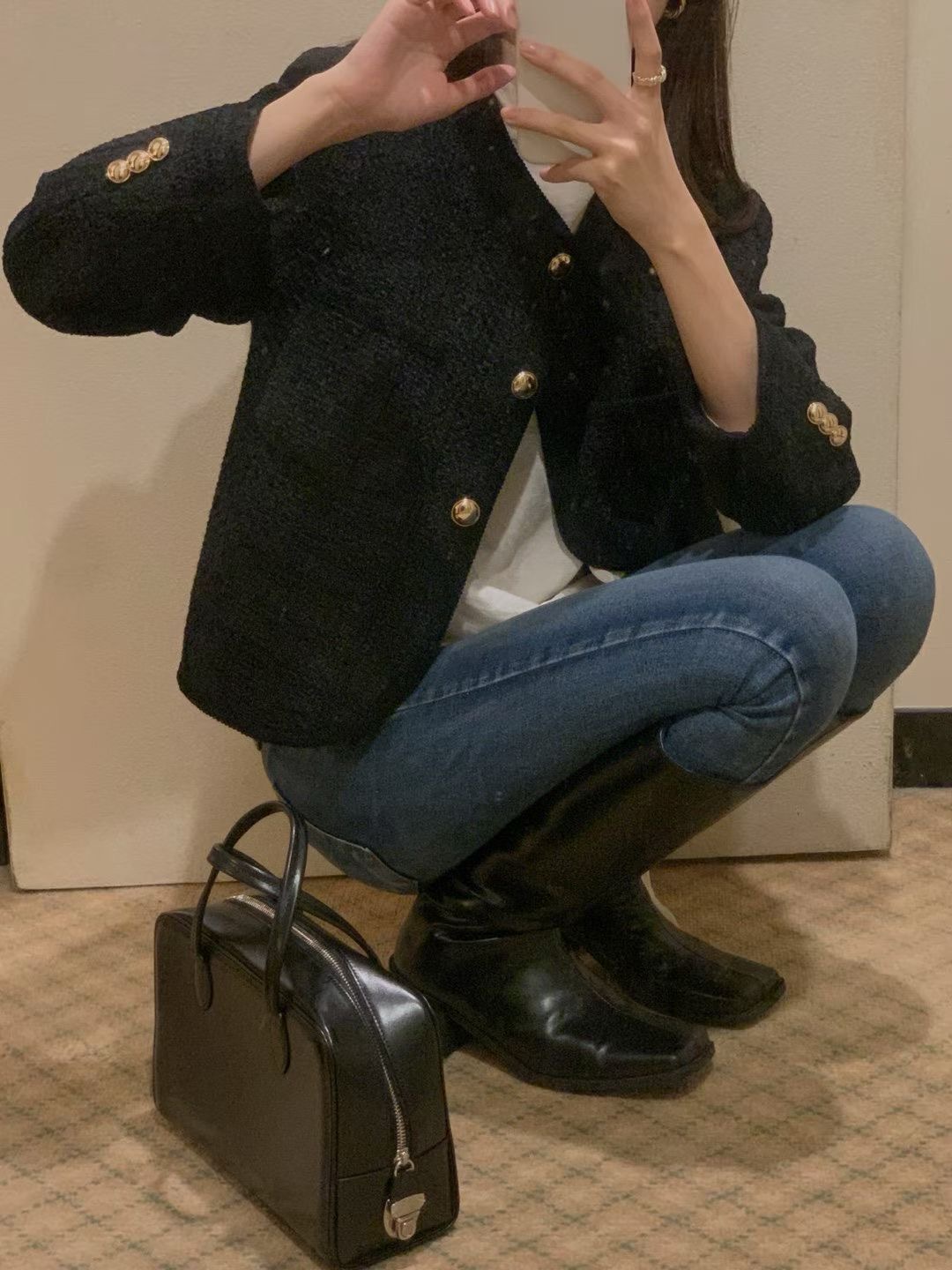 OSRO東大門㊣代購女裝新款時尚真品25秋冬人氣職業休閑夾克OSRO夾克