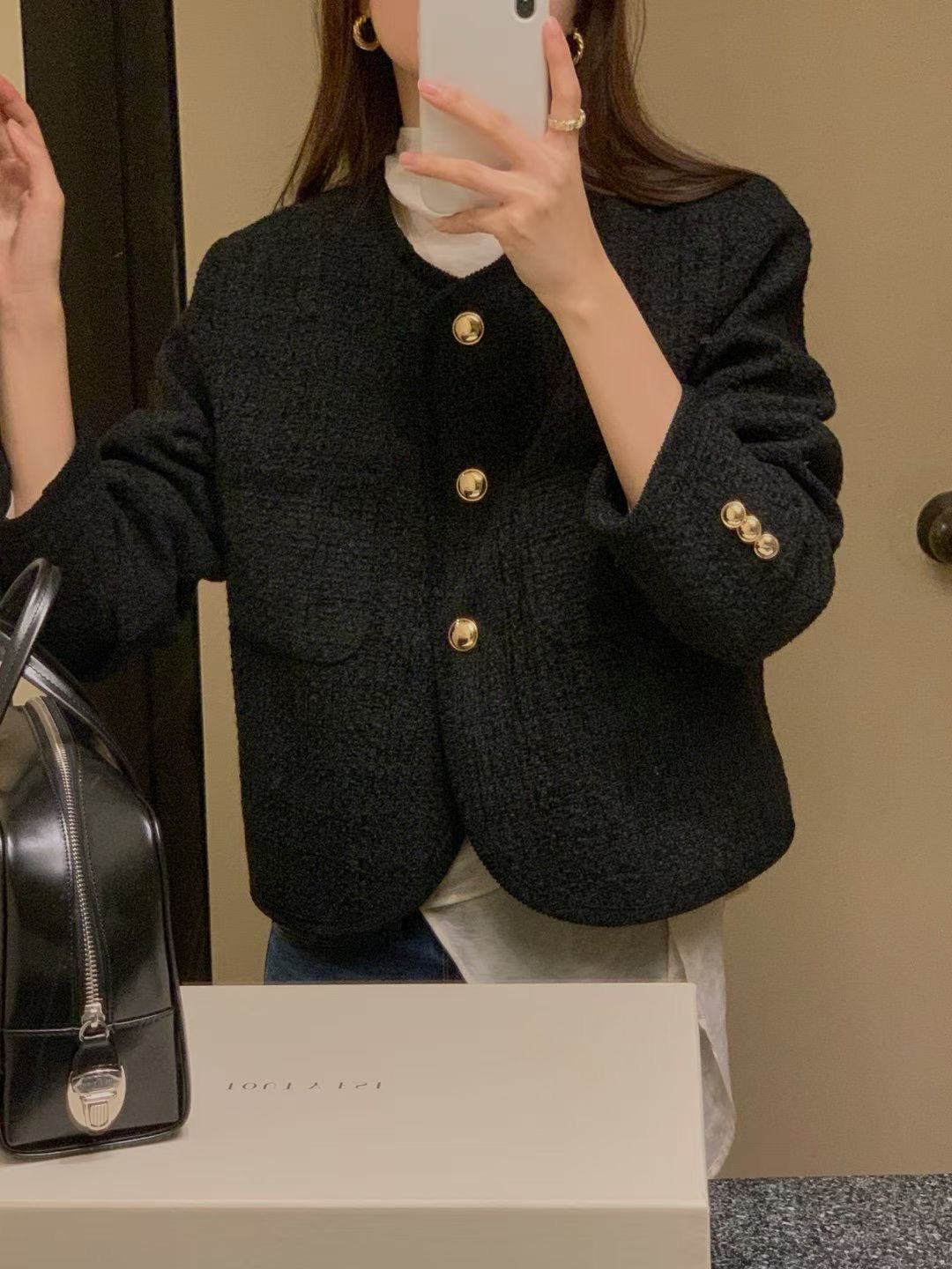 OSRO東大門㊣代購女裝新款時尚真品25秋冬人氣職業休閑夾克OSRO夾克圖色1