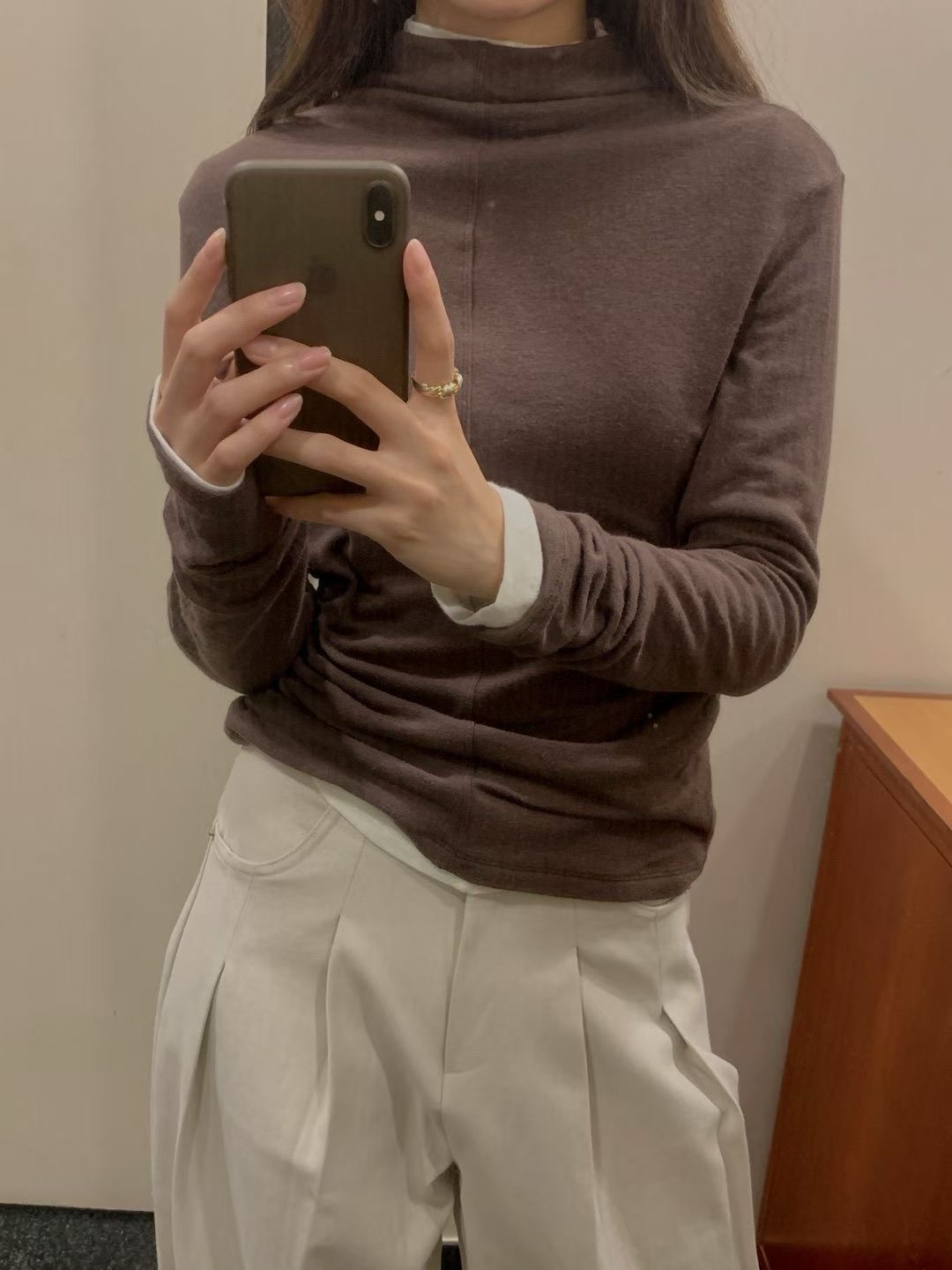 OSRO東大門㊣直郵女士新品25秋冬推薦真品人氣長袖T恤安哥拉OSRO長袖T恤