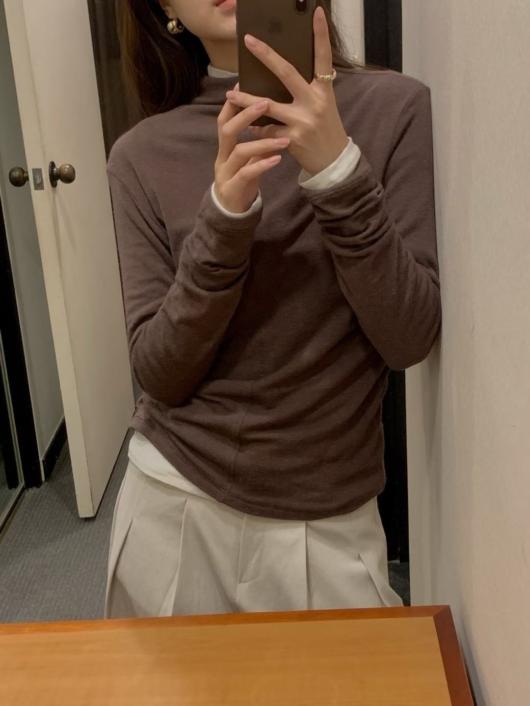 OSRO東大門㊣直郵女士新品25秋冬推薦真品人氣長袖T恤安哥拉OSRO長袖T恤圖色1