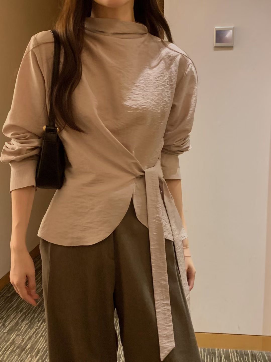 OSRO東大門㊣代購女裝新品推薦熱賣人氣25秋冬時尚襯衫蕾絲衫OSRO襯衫/蕾絲衫圖色2