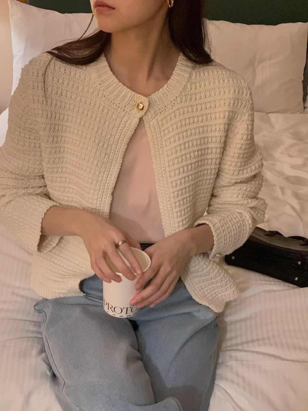 OSRO東大門㊣直郵女裝新品職業熱賣時尚真品25秋冬推薦針織衫OSRO針織衫圖色1