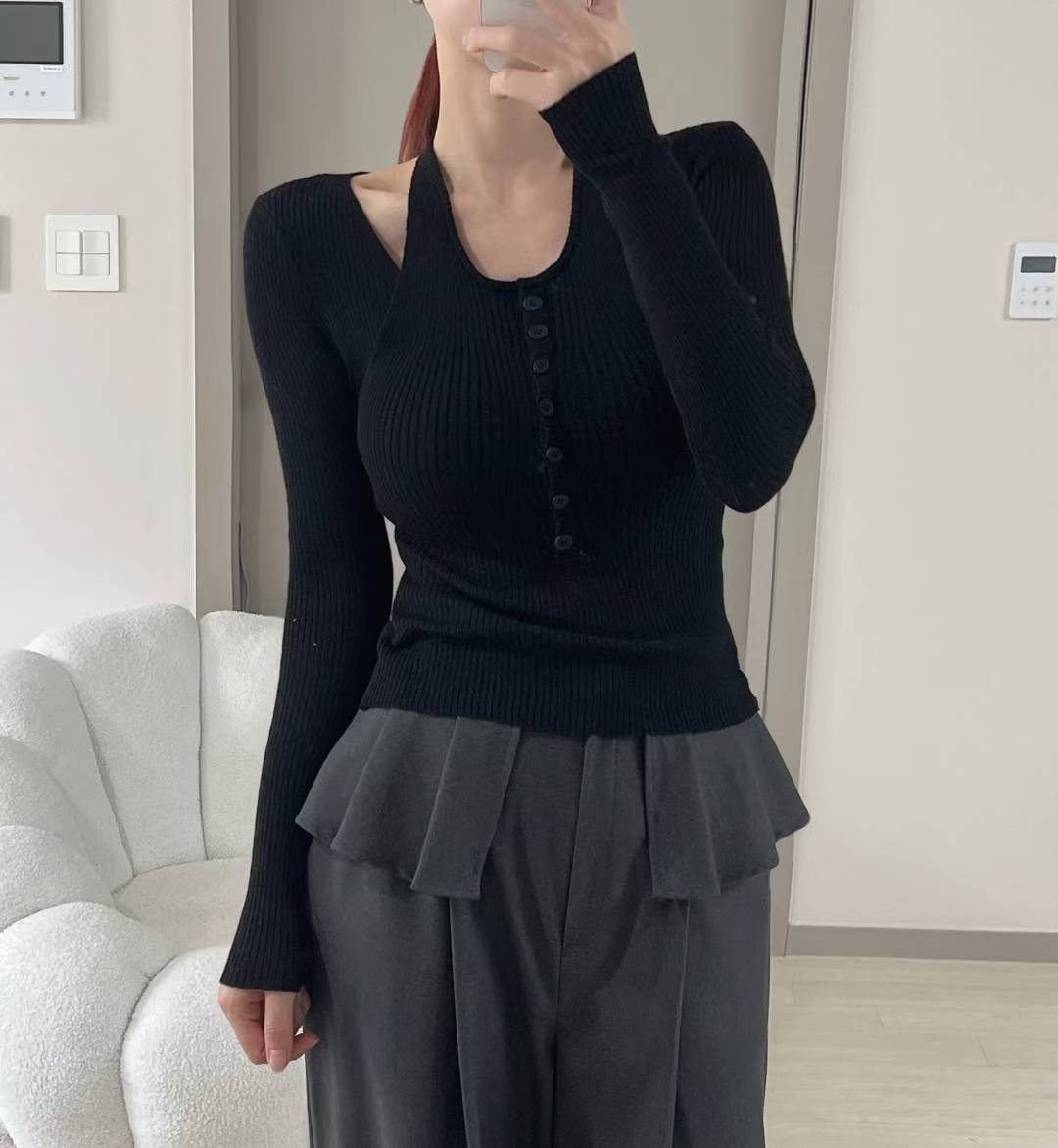 KITSCH東大門㊣直郵女裝新款職業休閑熱賣人氣25秋冬針織衫KITSCH針織衫圖色4