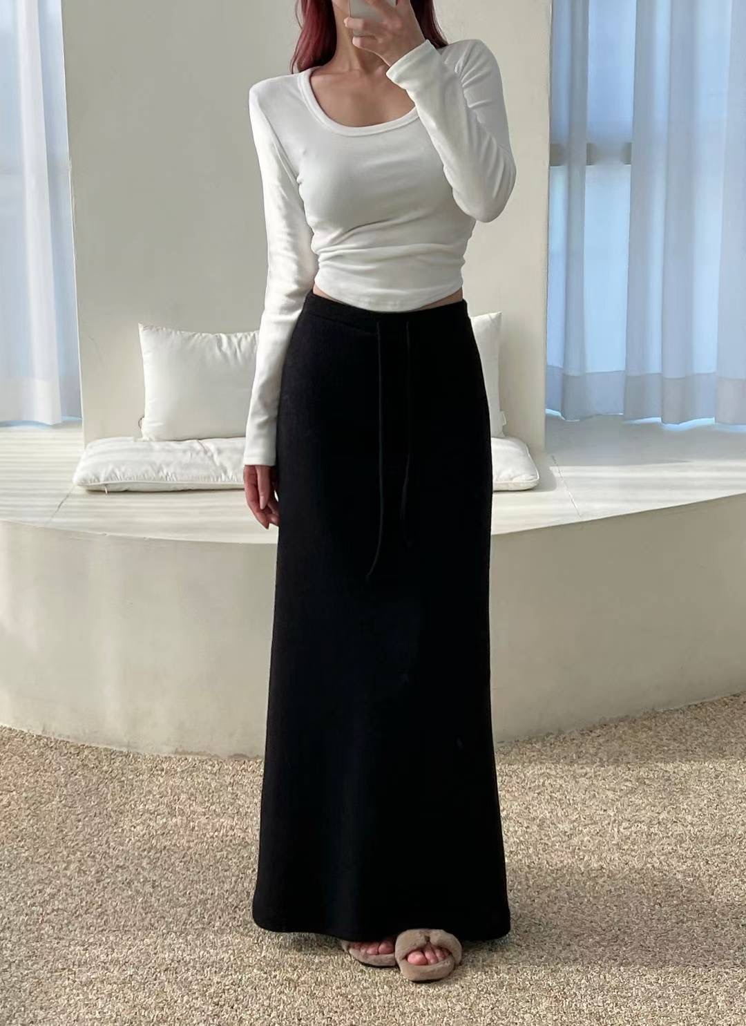 KITSCH東大門㊣實拍女士新品人氣時尚25秋冬真品熱賣休閑長裙KITSCH長裙圖色3