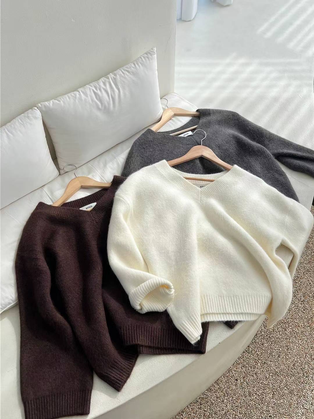 KITSCH東大門㊣代購女裝新款休閑時尚25秋冬熱賣針織衫安哥拉KITSCH針織衫