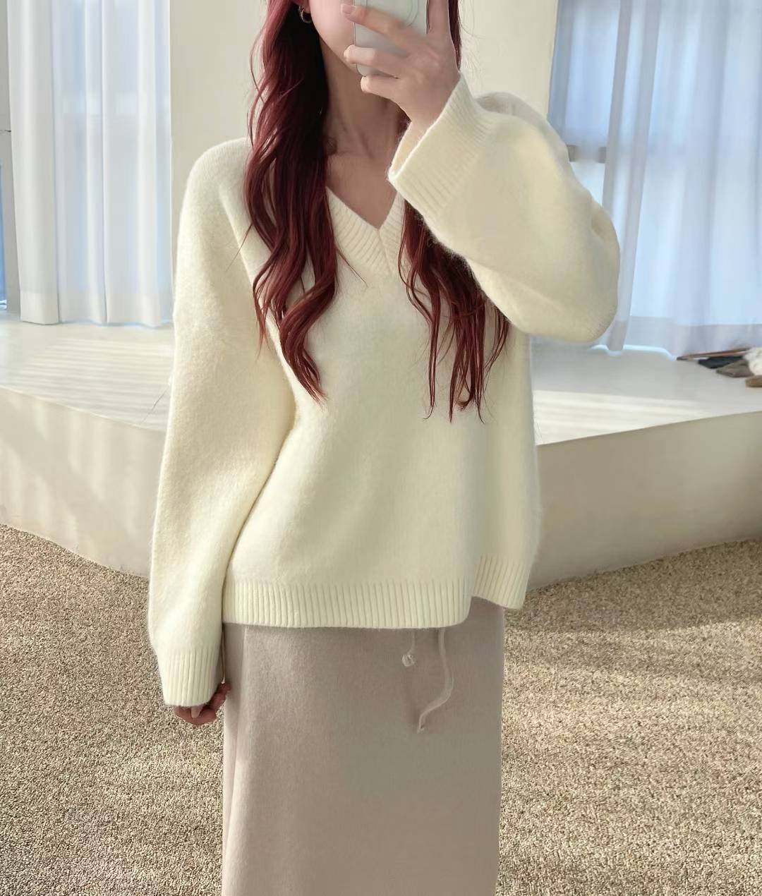 KITSCH東大門㊣代購女裝新款休閑時尚25秋冬熱賣針織衫安哥拉KITSCH針織衫圖色1