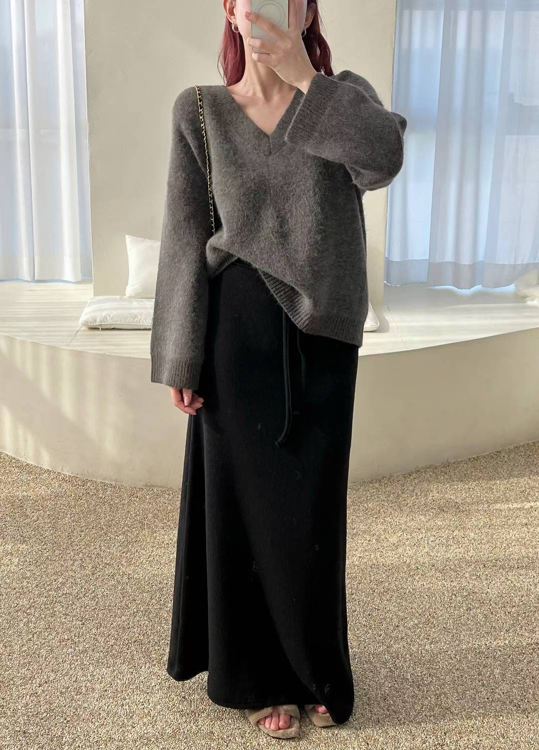 KITSCH東大門㊣代購女裝新款休閑時尚25秋冬熱賣針織衫安哥拉KITSCH針織衫圖色3