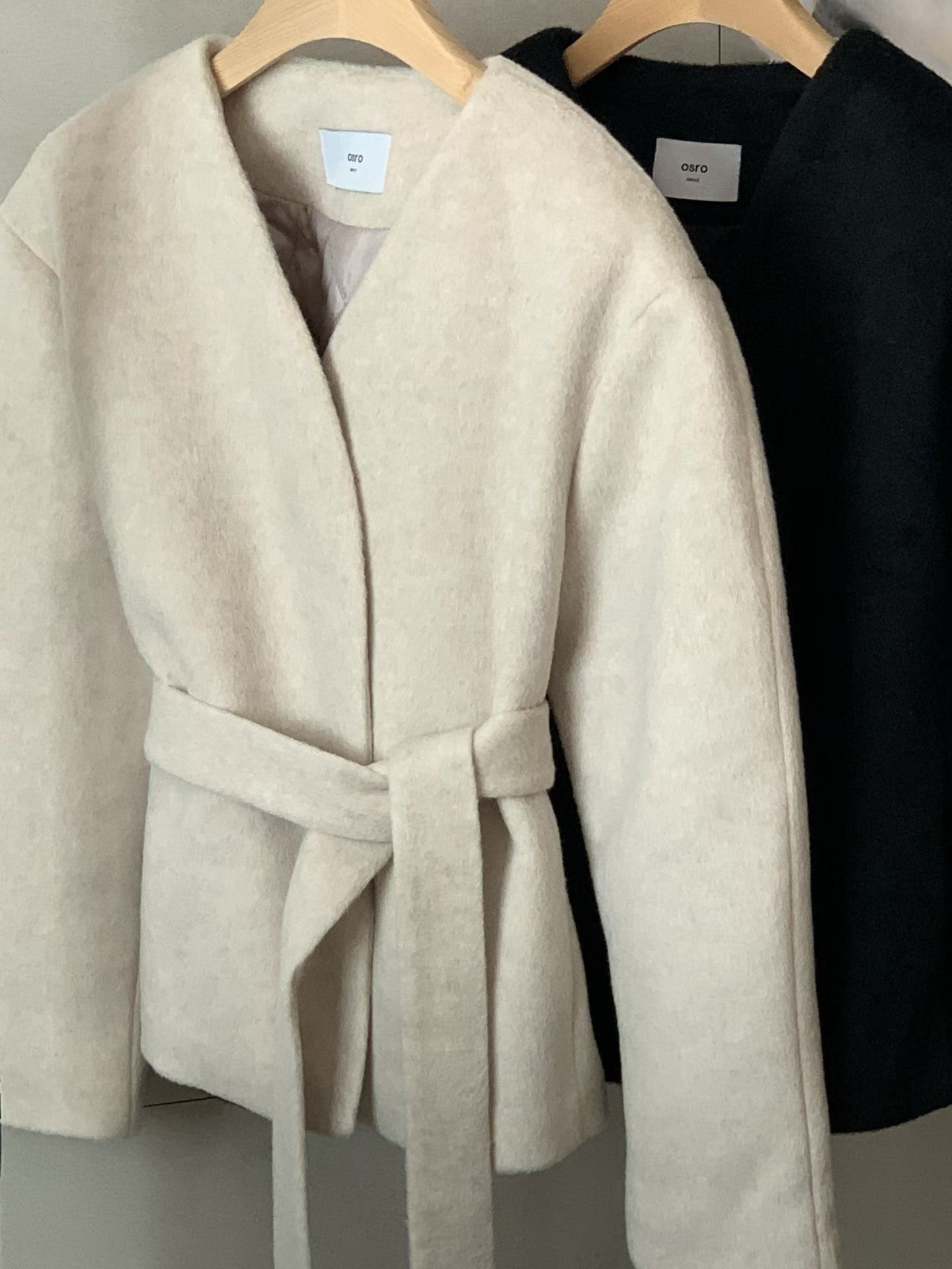 OSRO韓國直郵㊣女士新款時尚推薦25秋冬休閑熱賣職業短款大衣OSRO短款大衣