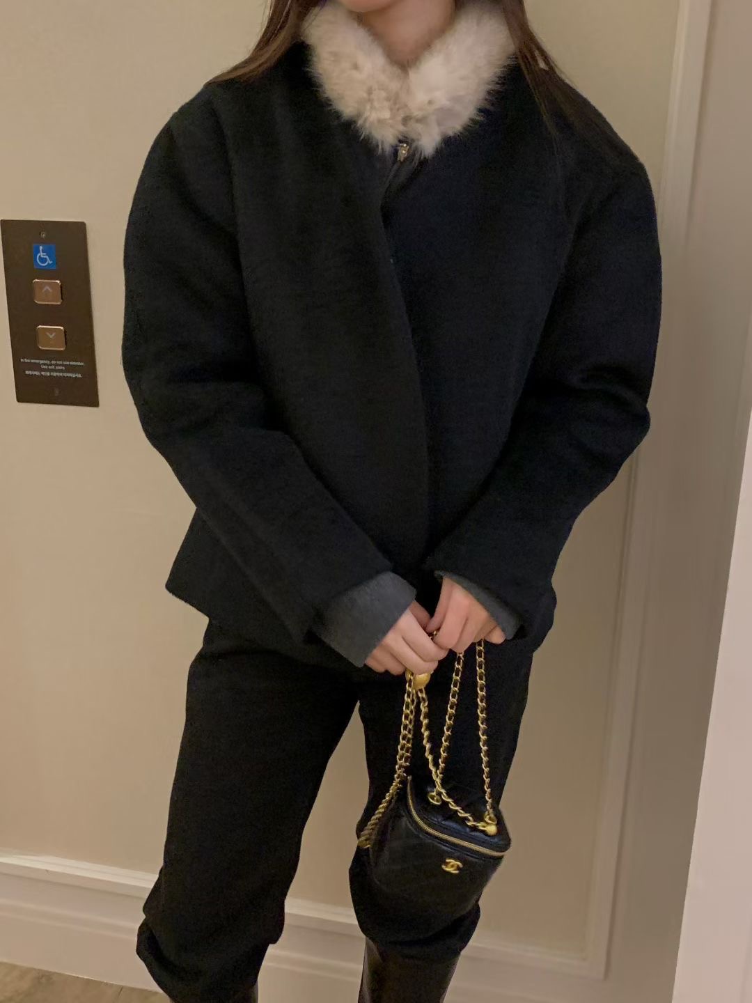 OSRO韓國直郵㊣女士新款時尚推薦25秋冬休閑熱賣職業短款大衣OSRO短款大衣圖色1