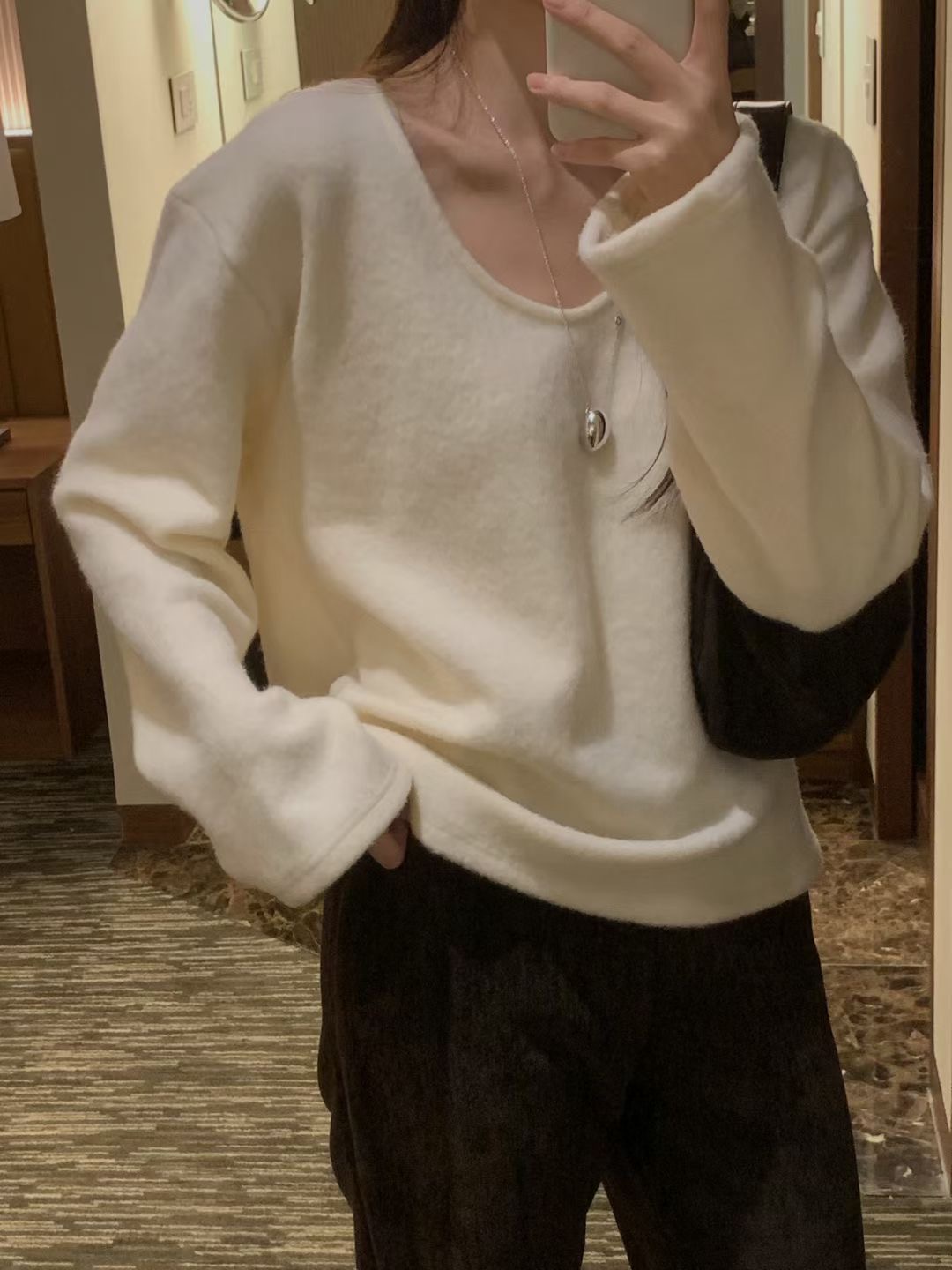 OSRO東大門㊣直郵女裝新款推薦真品時尚25秋冬針織衫不含內搭OSRO針織衫圖色1