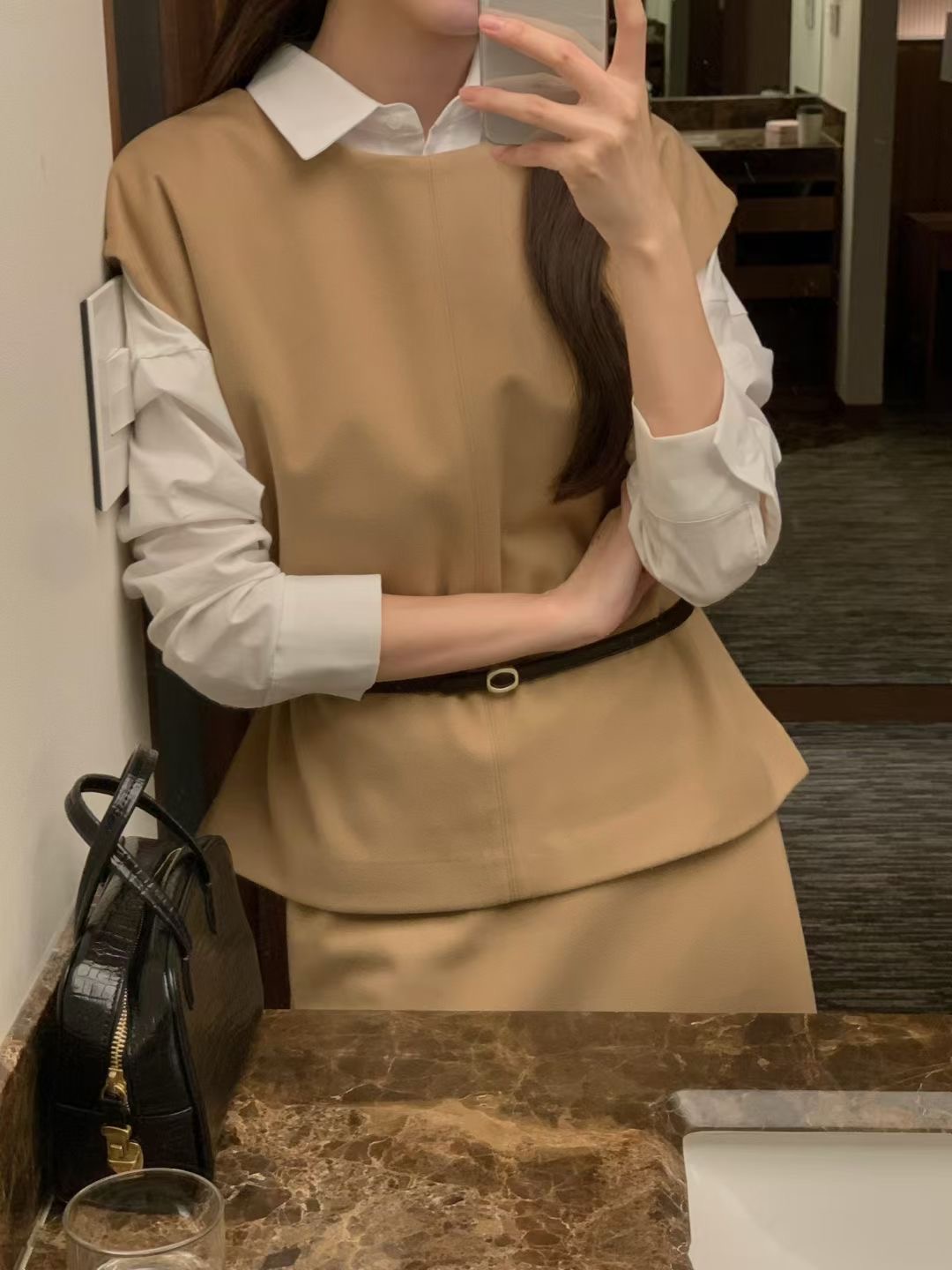 OSRO東大門㊣實拍女士新款職業25秋冬真品吊帶背心不含腰帶OSRO吊帶/背心