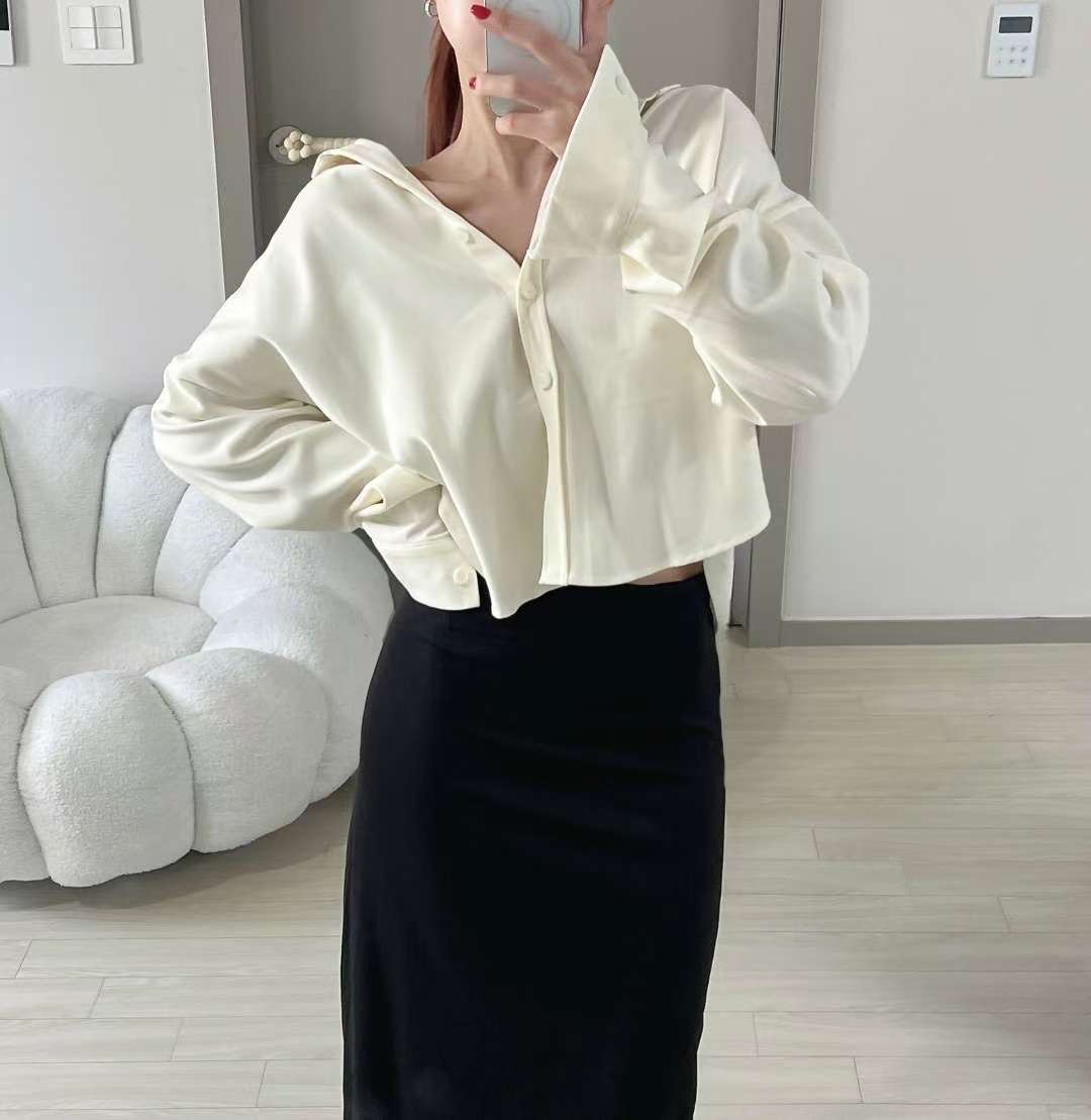 KITSCH韓國代購㊣女士新品人氣休閑熱賣真品25秋冬襯衫蕾絲衫KITSCH襯衫/蕾絲衫圖色1