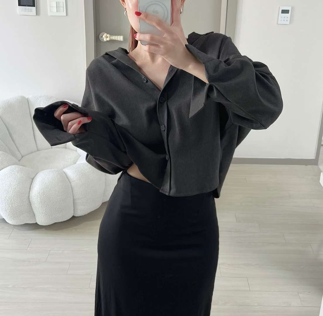 KITSCH韓國代購㊣女士新品人氣休閑熱賣真品25秋冬襯衫蕾絲衫KITSCH襯衫/蕾絲衫圖色2