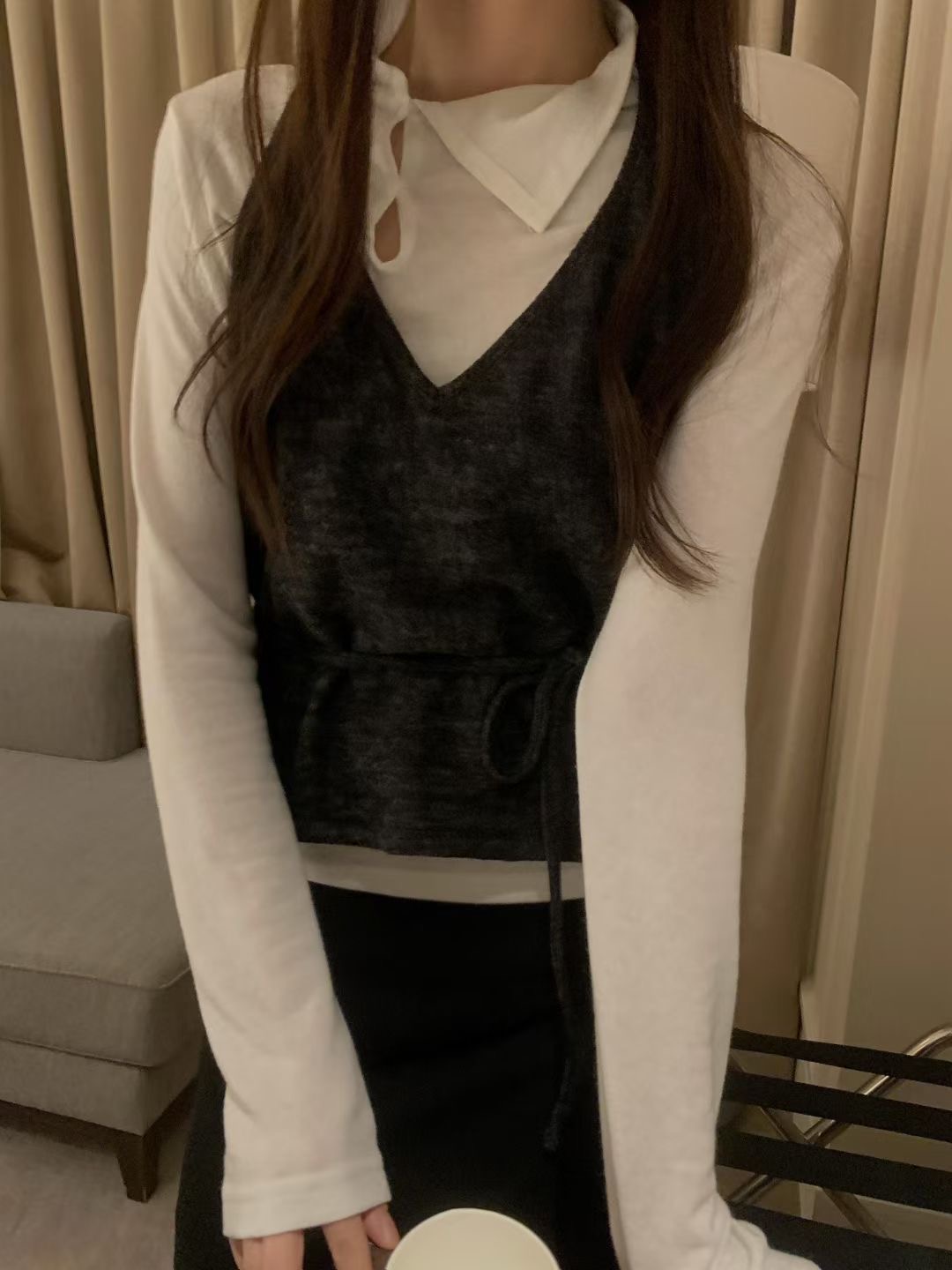 OSRO東大門㊣實拍女裝新款熱賣25秋冬人氣吊帶背心不含內搭OSRO吊帶/背心圖色2