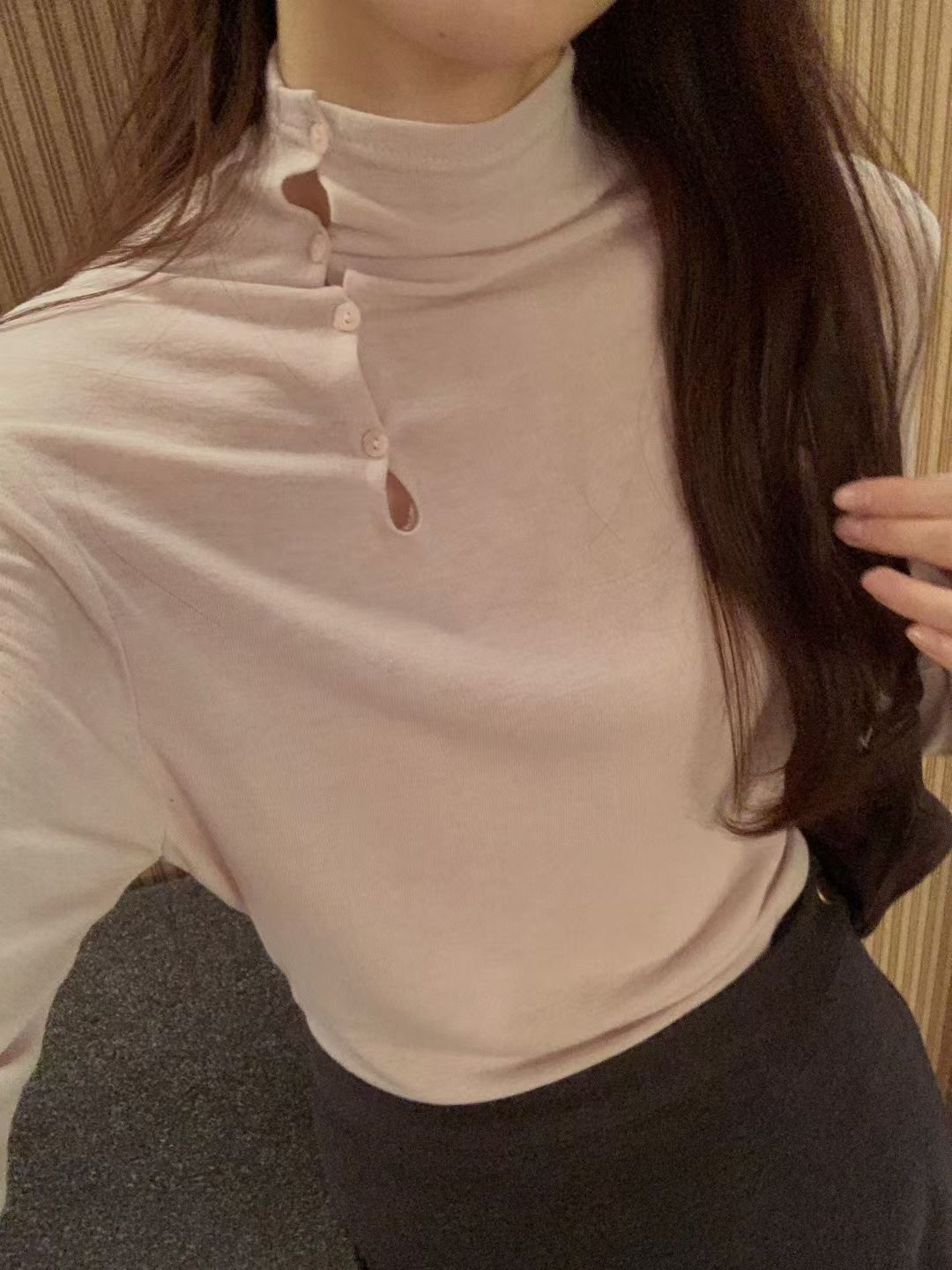 OSRO韓國直郵㊣女裝新款休閑25秋冬真品職業熱賣時尚長袖T恤OSRO長袖T恤