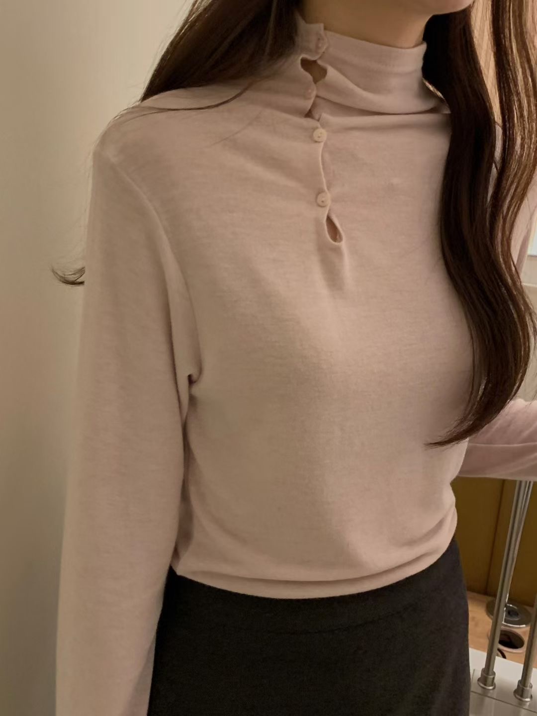 OSRO韓國直郵㊣女裝新款休閑25秋冬真品職業熱賣時尚長袖T恤OSRO長袖T恤圖色2