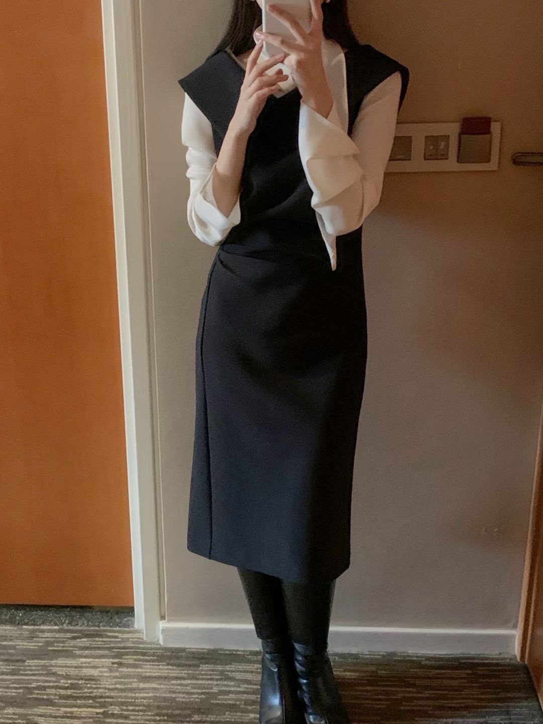 OSRO東大門㊣代購女士新品休閑人氣真品25秋冬連衣裙不含內搭OSRO連衣裙圖色1