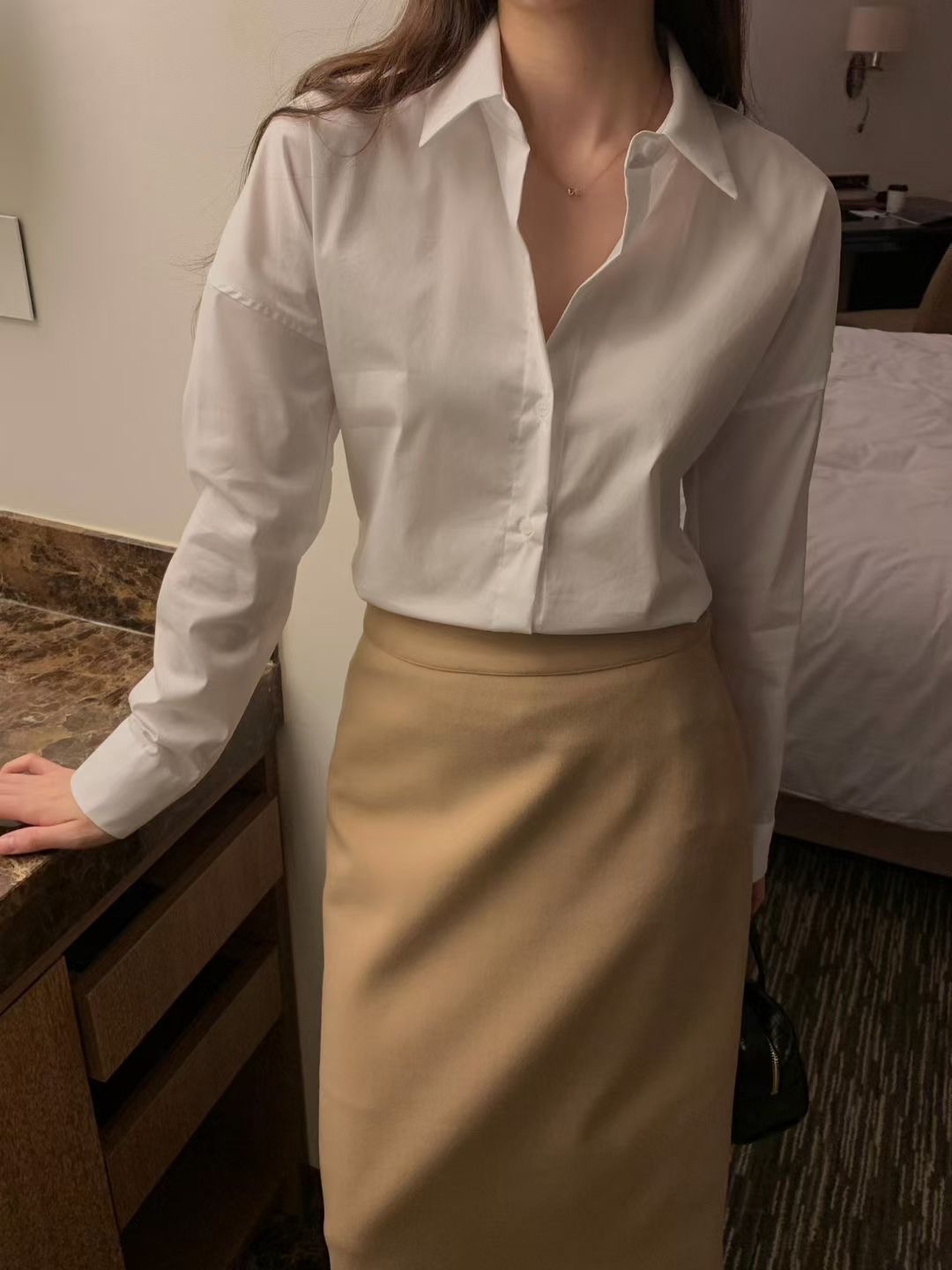 OSRO韓國直郵㊣女裝新品真品休閑熱賣人氣職業25秋冬襯衫蕾絲衫OSRO襯衫/蕾絲衫