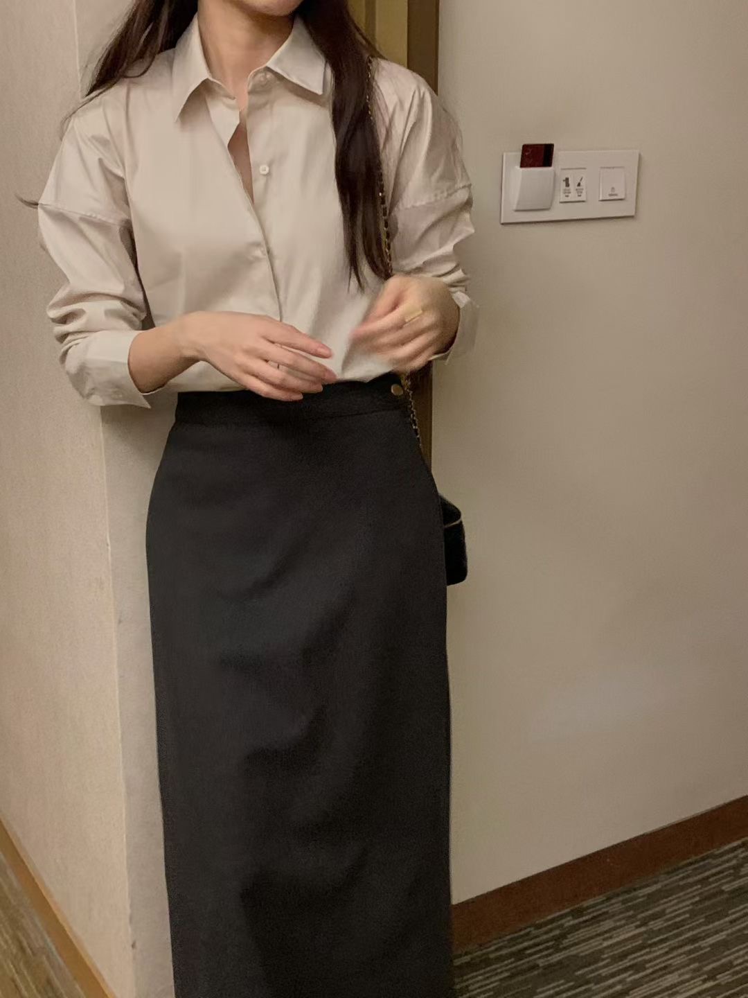 OSRO韓國直郵㊣女裝新品真品休閑熱賣人氣職業25秋冬襯衫蕾絲衫OSRO襯衫/蕾絲衫