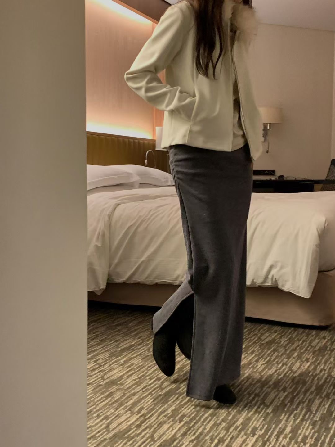 OSRO東大門㊣代購女士新款真品推薦25秋冬人氣時尚休閑長裙OSRO長裙圖色1