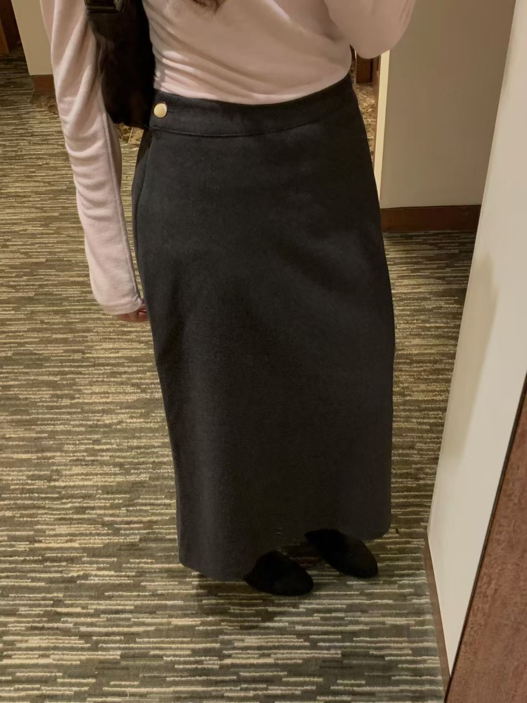 OSRO韓國代購㊣女裝新品休閑真品職業時尚熱賣人氣25秋冬長裙OSRO長裙圖色2