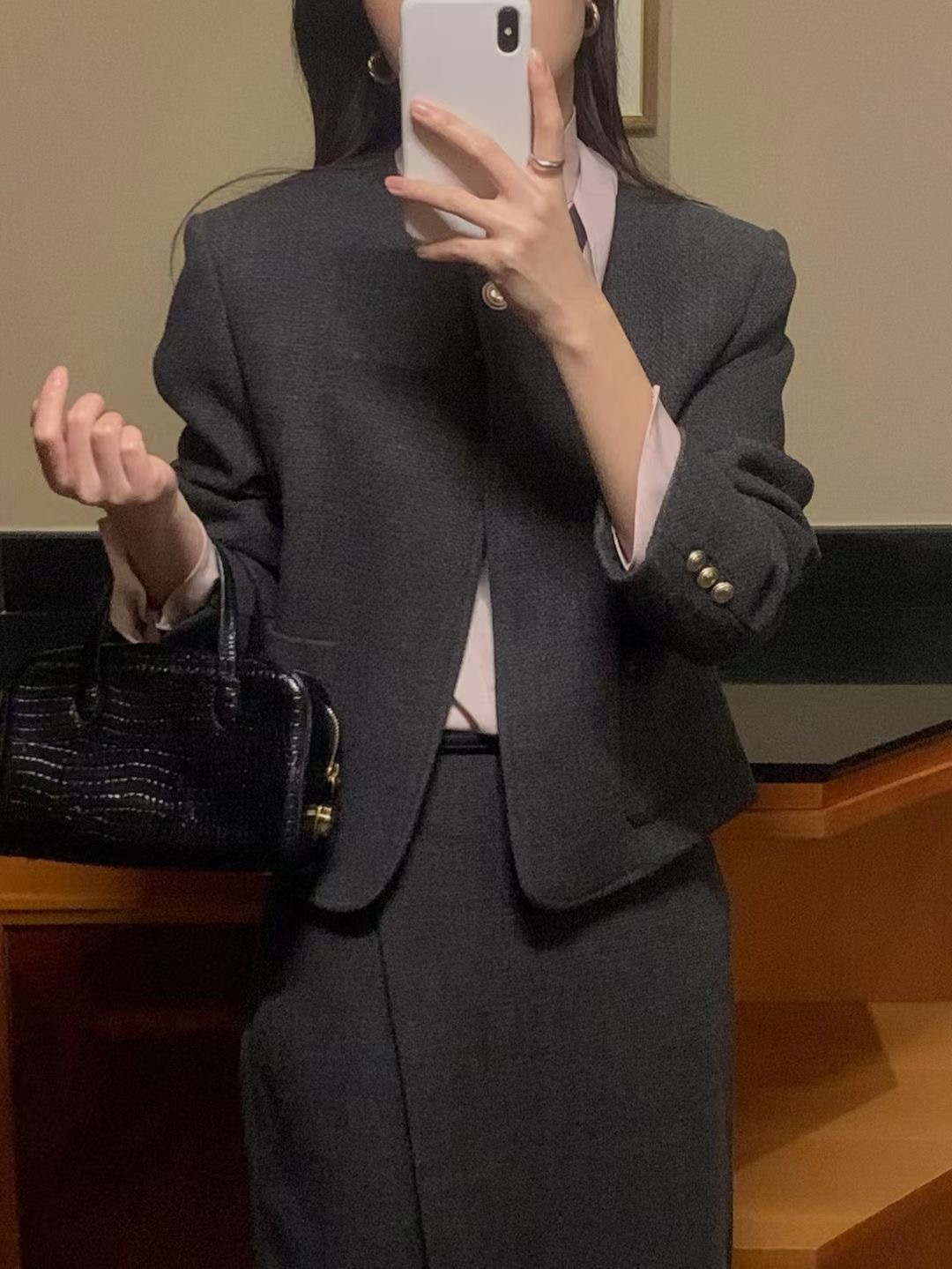 OSRO東大門㊣代購女裝新品職業推薦真品25秋冬休閑人氣夾克OSRO夾克