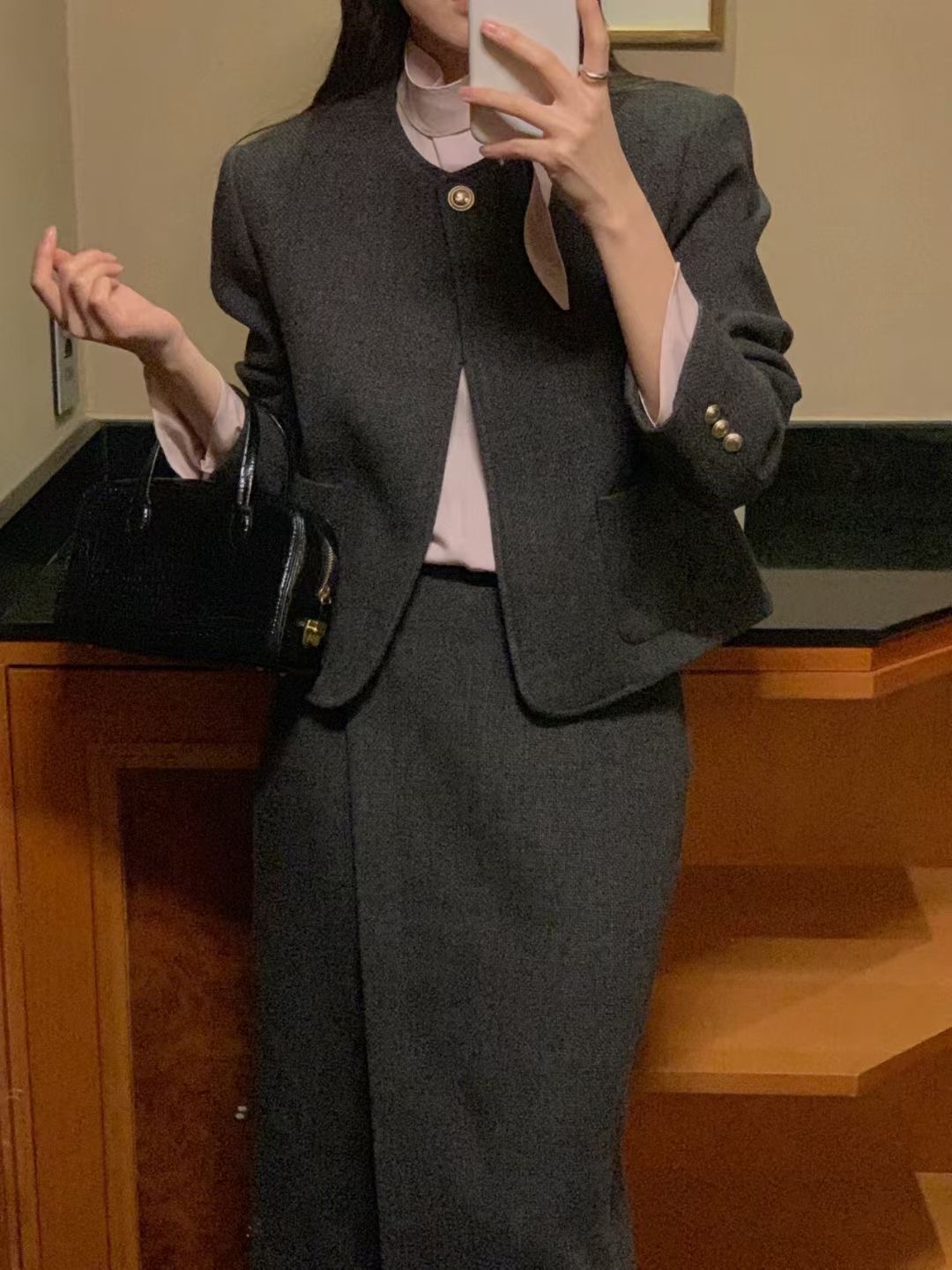 OSRO東大門㊣代購女裝新品職業推薦真品25秋冬休閑人氣夾克OSRO夾克圖色2