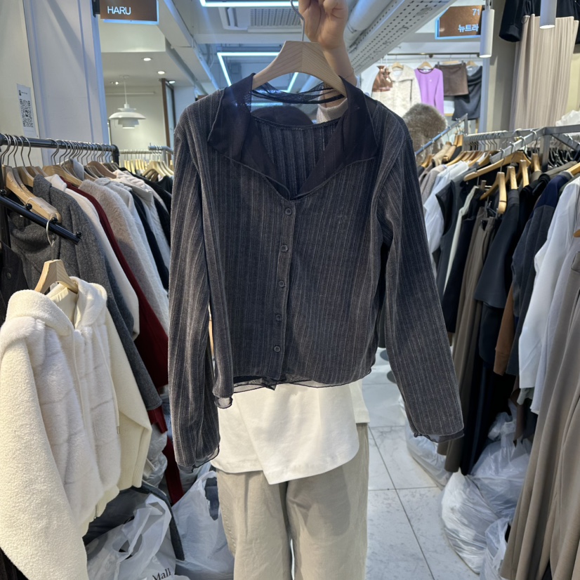 HARU-Q東大門㊣代購女士新品真品時尚職業推薦長袖T恤羊毛衫HARU-Q長袖T恤圖色3