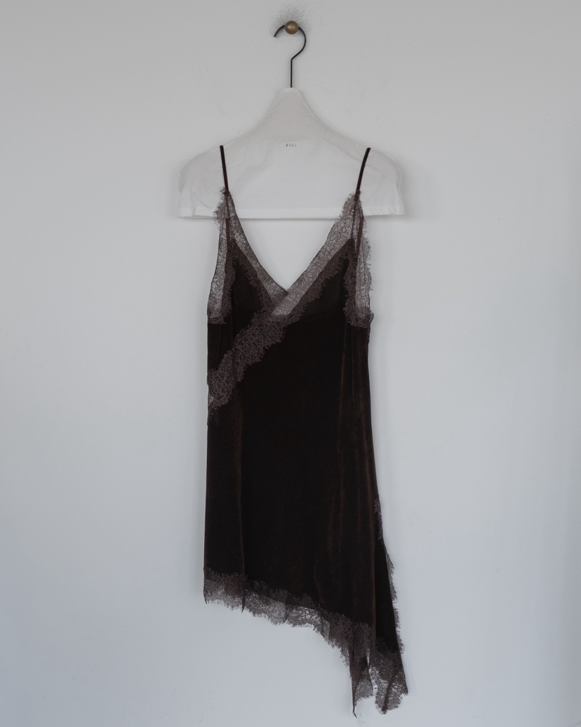 HONG-P韓國代購㊣女裝新款真品時尚推薦職業熱賣連衣裙天鵝絨HONG-P連衣裙圖色3棕色