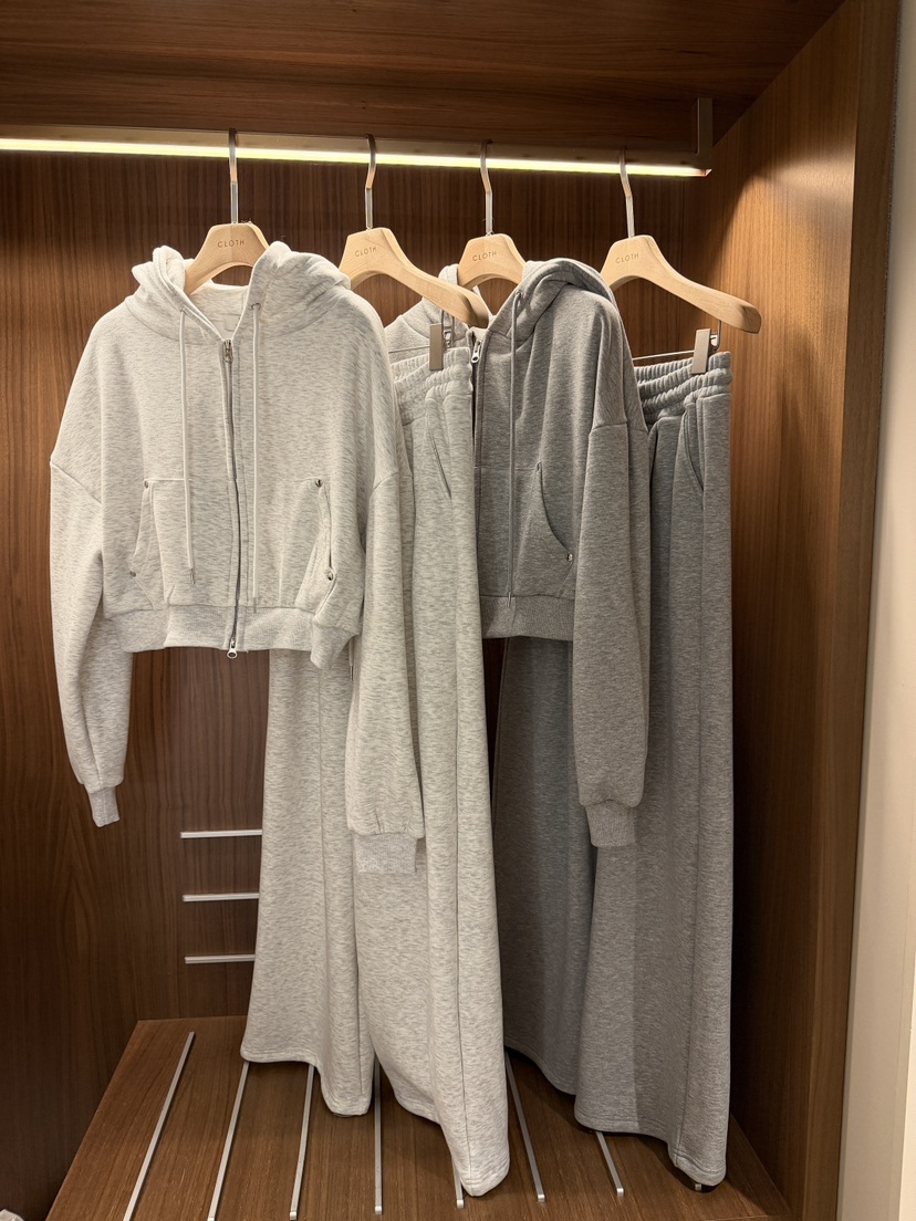 CLOTH東大門㊣實拍女裝新品真品25秋冬休閑推薦套裝加絨套裝CLOTH套裝