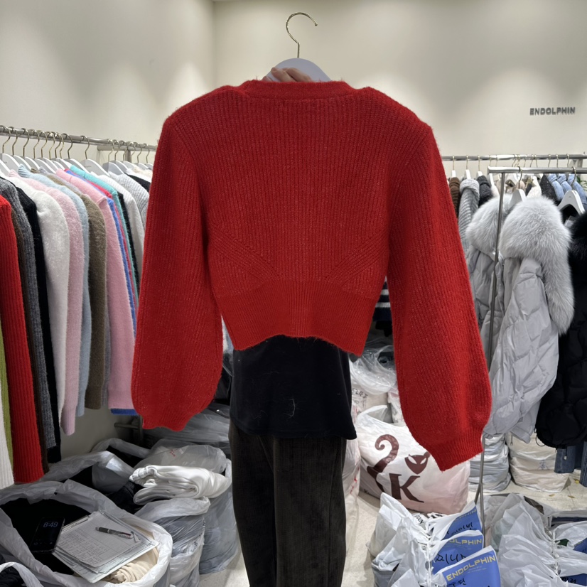 ENDOLPHIN韓國代購㊣女士新品人氣職業時尚25秋冬針織衫棉質開衫ENDOLPHIN針織衫