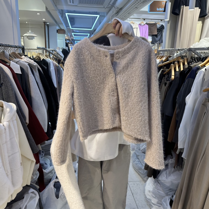 HARU-Q東大門㊣實拍女士新品人氣時尚熱賣真品休閑夾克羊毛衫HARU-Q夾克圖色1