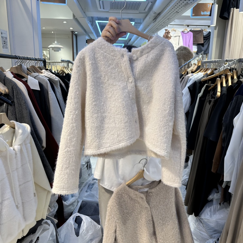 HARU-Q東大門㊣實拍女士新品人氣時尚熱賣真品休閑夾克羊毛衫HARU-Q夾克圖色2