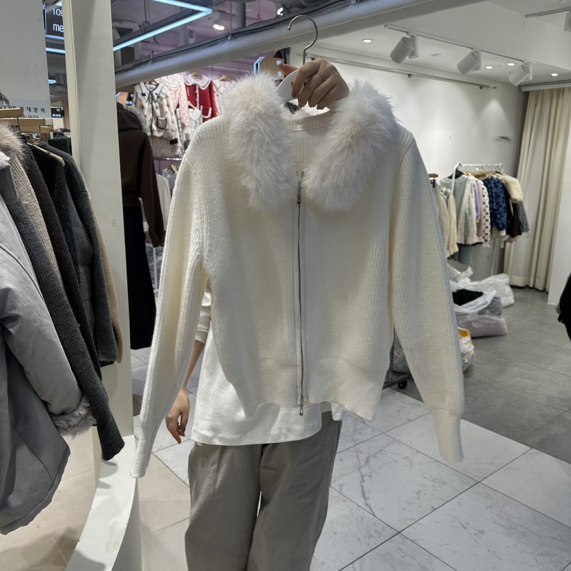 HARU-Q韓國直郵㊣女士新品人氣25秋冬時尚真品推薦針織衫開衫HARU-Q針織衫圖色1