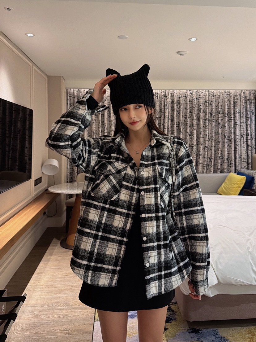 CLOTH韓國代購㊣女士新品25秋冬人氣休閑推薦熱賣職業真品夾克CLOTH夾克圖色2