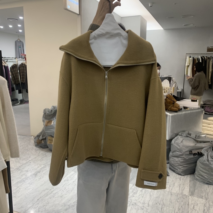 HONG-P韓國代購㊣女士新款人氣熱賣推薦25秋冬真品夾克拉鏈HONG-P夾克圖色2