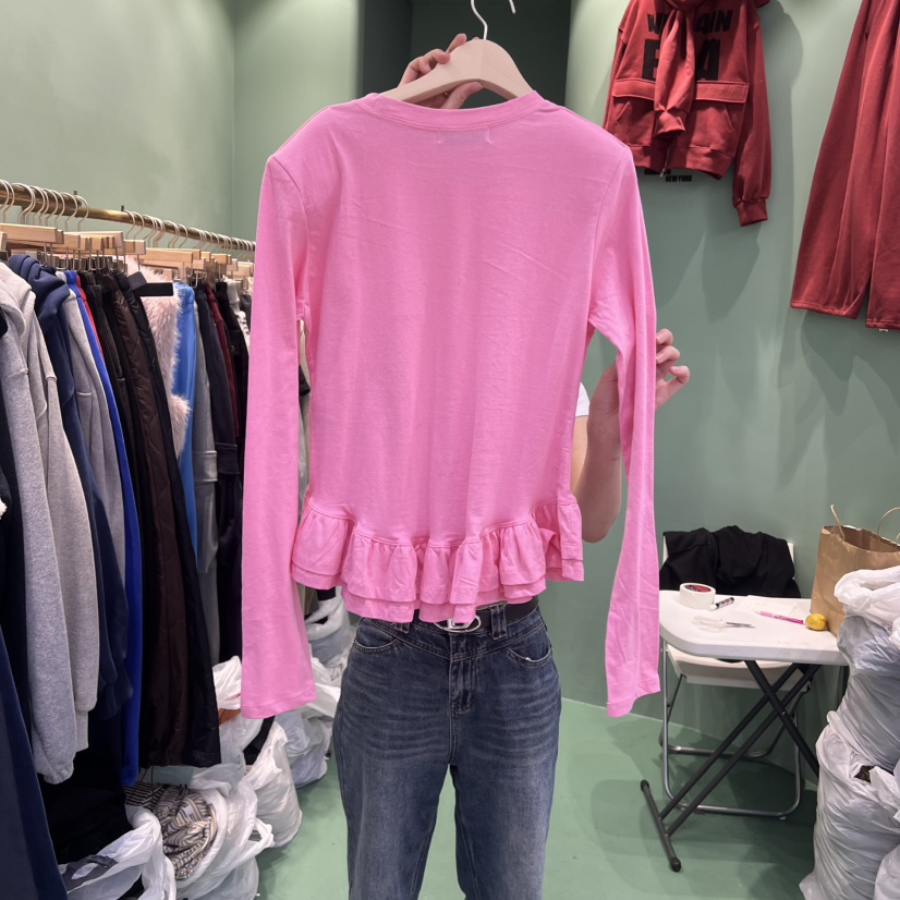 ROMANTIC NEWYORK東大門㊣代購女裝新款人氣25秋冬長袖T恤ROMANTIC NEWYORK長袖T恤