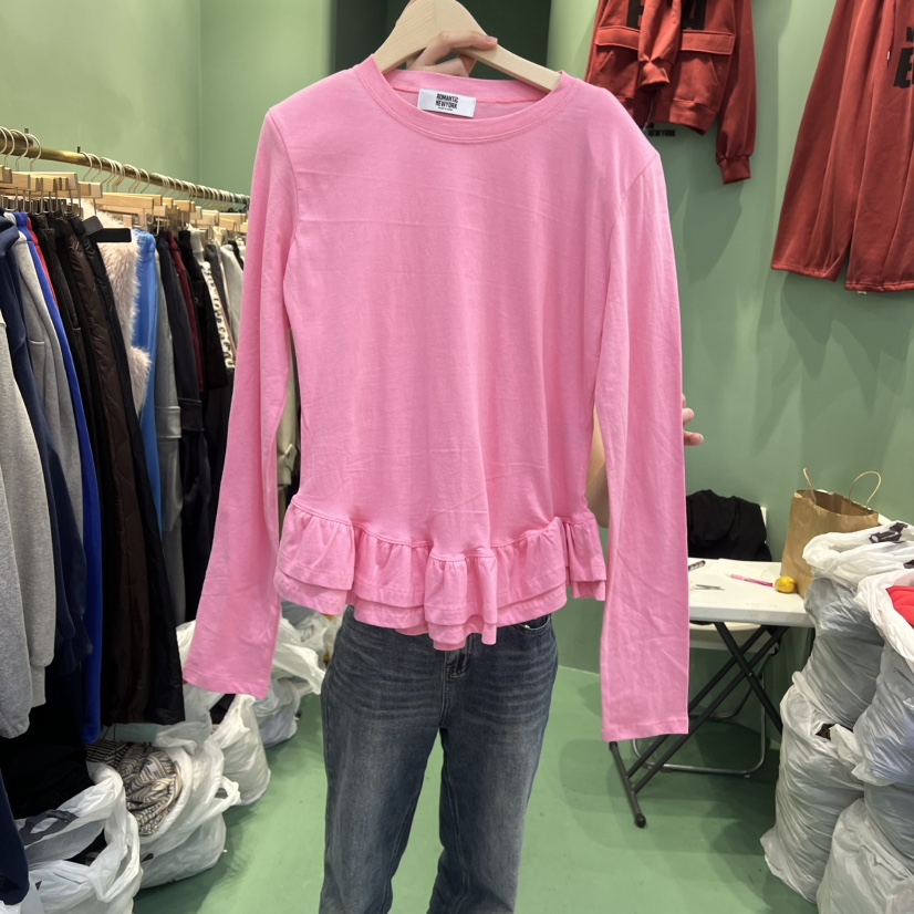 ROMANTIC NEWYORK東大門㊣代購女裝新款人氣25秋冬長袖T恤ROMANTIC NEWYORK長袖T恤圖色2