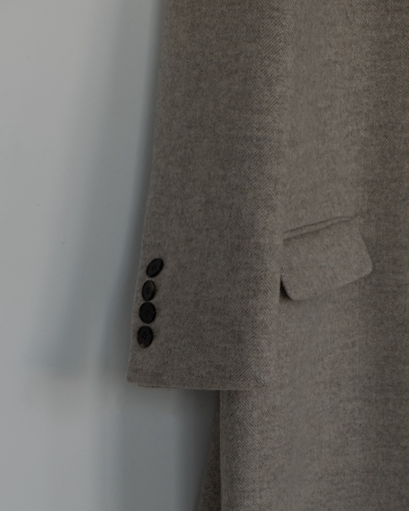 HONG-P東大門㊣直郵女士新品25秋冬時尚真品中長款大衣人字紋HONG-P中長款大衣