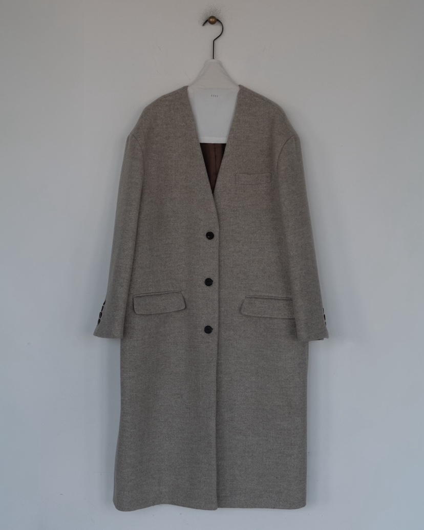 HONG-P東大門㊣直郵女士新品25秋冬時尚真品中長款大衣人字紋HONG-P中長款大衣圖色1