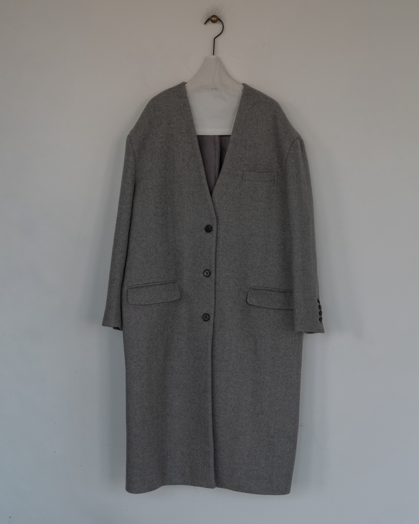 HONG-P東大門㊣直郵女士新品25秋冬時尚真品中長款大衣人字紋HONG-P中長款大衣圖色2