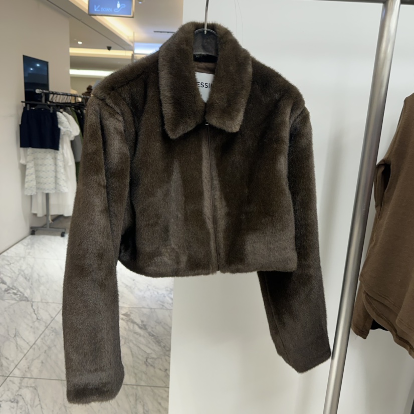 TOPDRESSING東大門㊣直郵女士新品推薦真品短款大衣可拆卸毛皮TOPDRESSING短款大衣圖色1