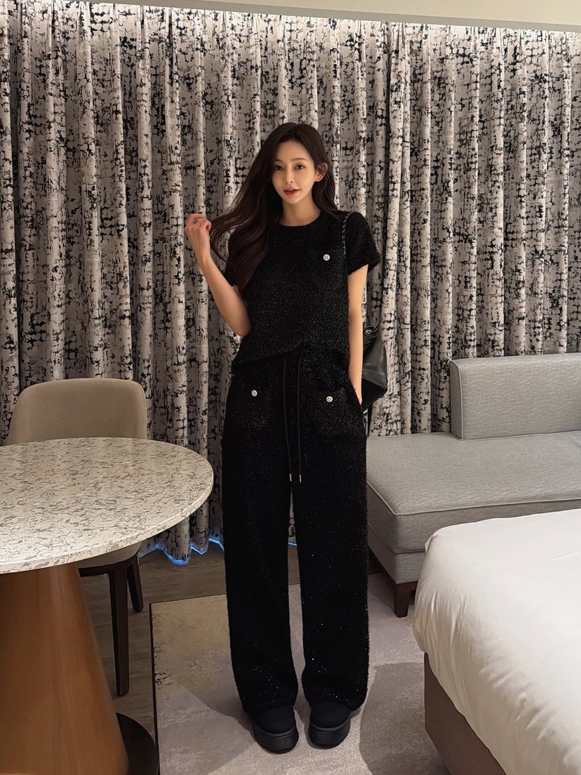 CLOTH東大門㊣實拍女裝新款推薦時尚真品熱賣人氣25秋冬套裝套裝CLOTH套裝圖色2