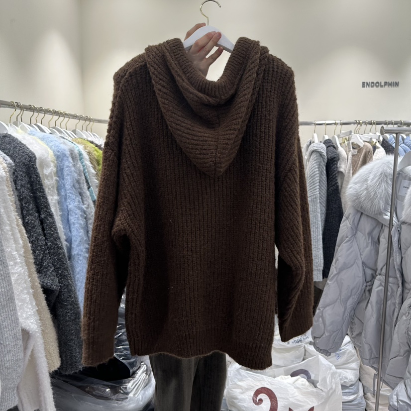 ENDOLPHIN東大門㊣直郵女裝新品職業推薦休閑衛衣連帽拉鏈衫ENDOLPHIN衛衣