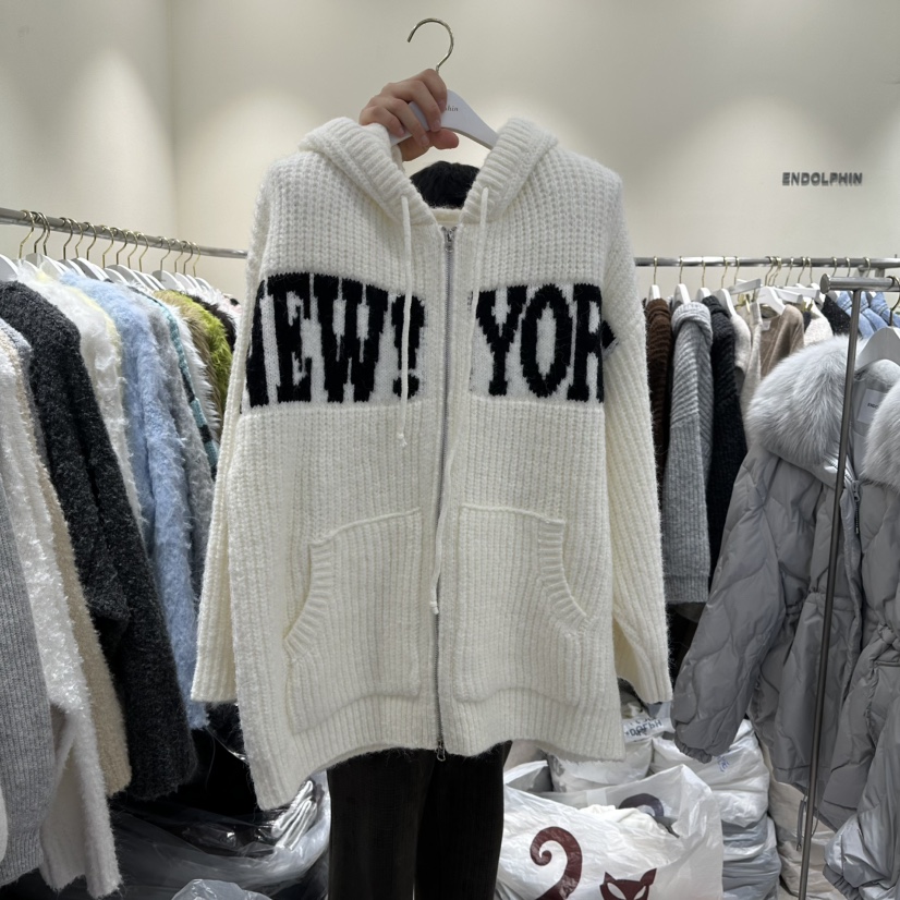 ENDOLPHIN東大門㊣直郵女裝新品職業推薦休閑衛衣連帽拉鏈衫ENDOLPHIN衛衣圖色1