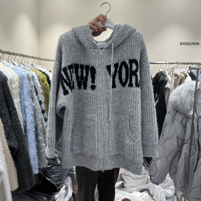 ENDOLPHIN東大門㊣直郵女裝新品職業推薦休閑衛衣連帽拉鏈衫ENDOLPHIN衛衣圖色2