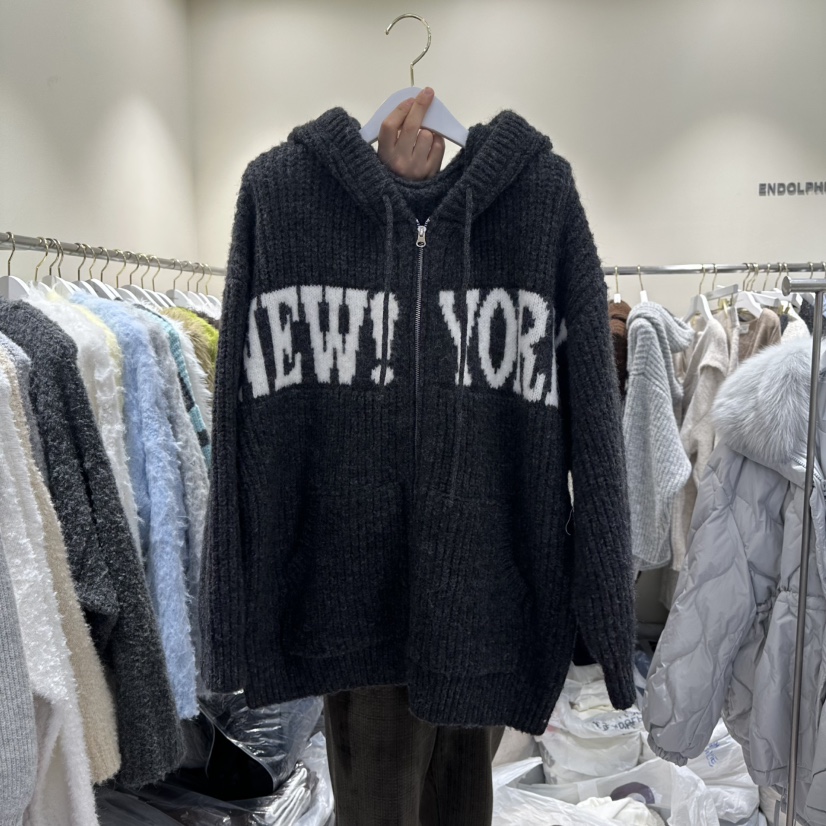 ENDOLPHIN東大門㊣直郵女裝新品職業推薦休閑衛衣連帽拉鏈衫ENDOLPHIN衛衣圖色3