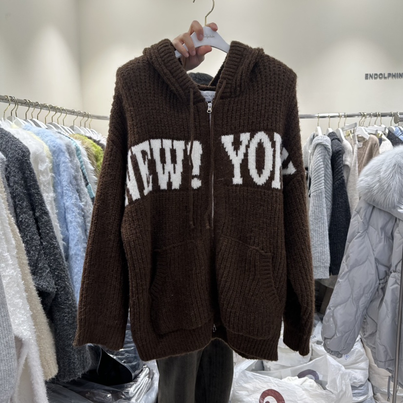 ENDOLPHIN東大門㊣直郵女裝新品職業推薦休閑衛衣連帽拉鏈衫ENDOLPHIN衛衣圖色4