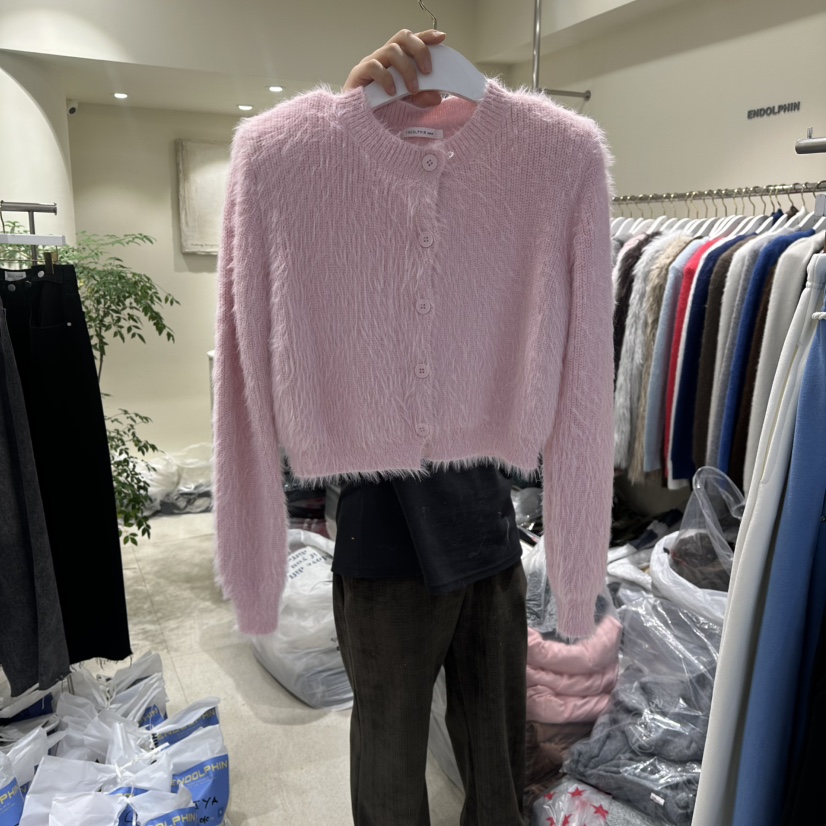 ENDOLPHIN東大門㊣實拍女裝新品休閑25秋冬時尚人氣毛衣貂皮ENDOLPHIN毛衣圖色2